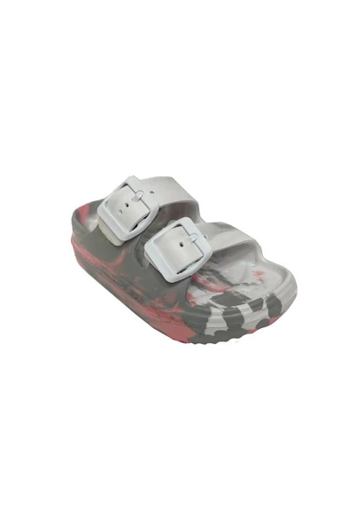 Ayfox 1006-24 Suya Dayanıklı Kız Çocuk Terlik 26-30 Gri Beyaz Pembe