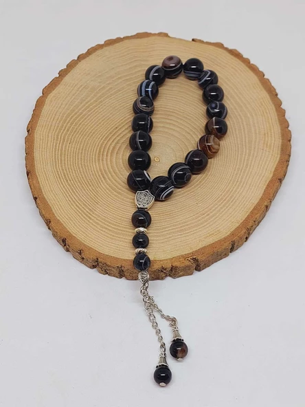 Göz Akik Taşı 17lik Efe Tesbih 12mm (53390) - Resim 2