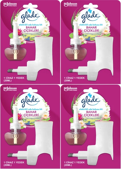 Glade Elektrikli Oda Kokusu Kit Bahar Çiçekleri (4 Lü Set)