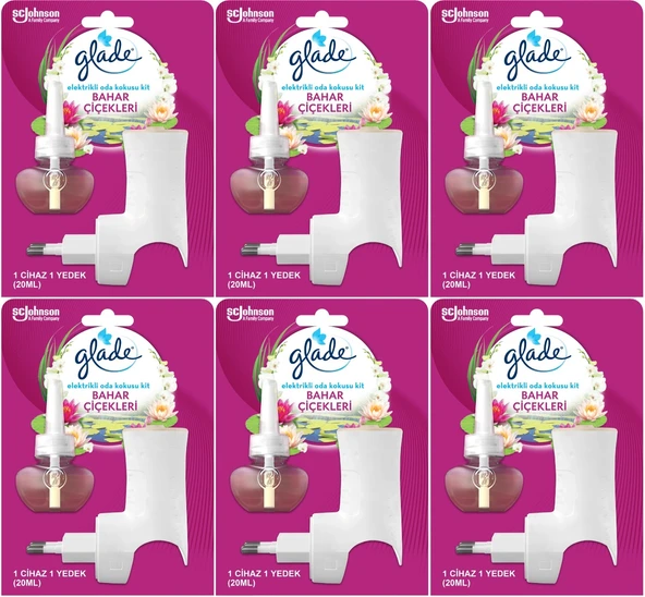 Glade Elektrikli Oda Kokusu Kit Bahar Çiçekleri (6 Lı Set)