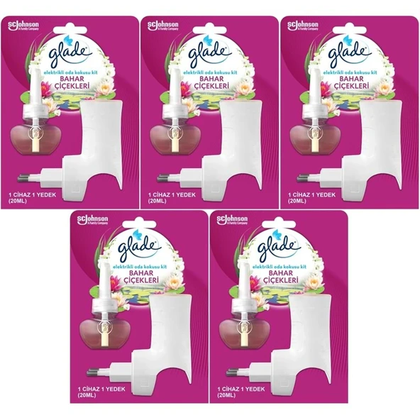 Glade Elektrikli Oda Kokusu Kit Bahar Çiçekleri (5 Li Set)