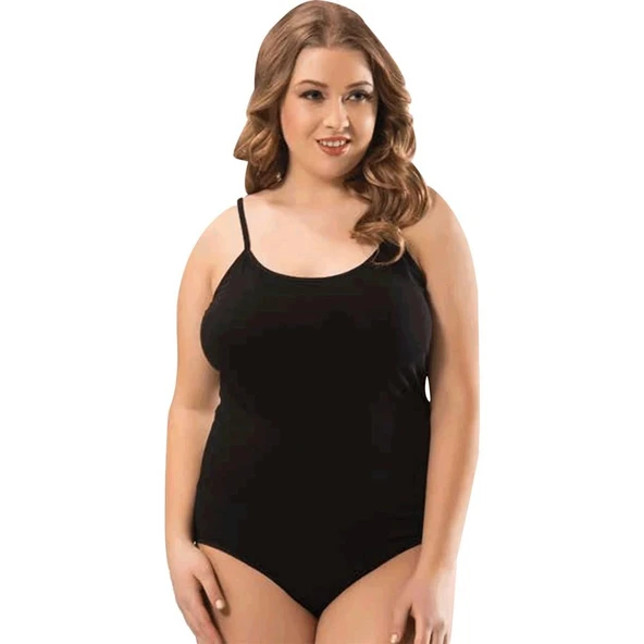 Kota  Kadın İp Askılı Çıtçıtlı Body -6001  Beyaz M - Resim 4