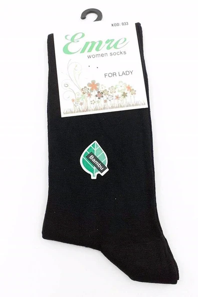 6 Çift Kadın Bambu Dikişsiz Uzun Soket Çorap  Karışık Renk 36-40 - Resim 5