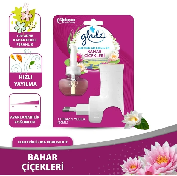 Glade Elektrikli Oda Kokusu Kit Bahar Çiçekleri (9 Lu Set) - 3