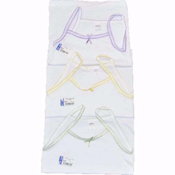 SEHER YILDIZI KIZ İP ASKILI OYALI 6 Adet  Beyaz 1 No:1-2 Yaş - Resim 3
