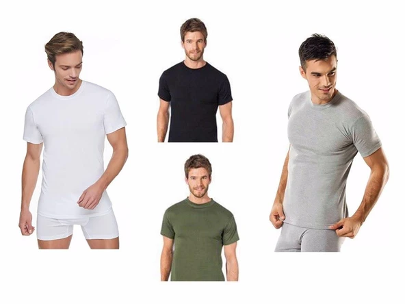 12 Adet SEHER YILDIZI ERKEK PENYE O YAKA RENKLİ  Siyah 2XL - Resim 2