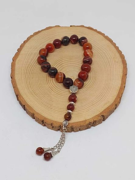 Akik Taşı 17lik Efe Tesbih 12mm (53382) - Resim 2