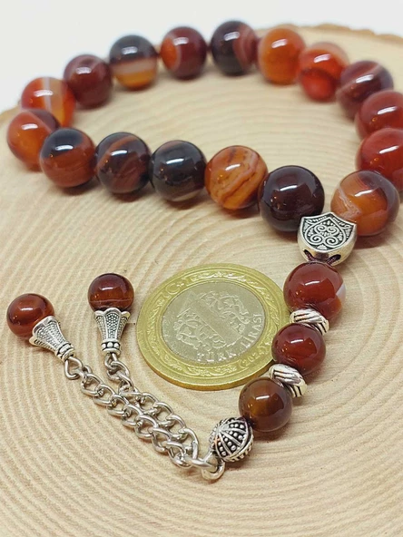 Akik Taşı 17lik Efe Tesbih 12mm (53382) - Resim 5