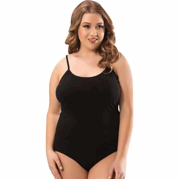 Kota Kadın İp Askılı Çıtçıtlı Body 3 Adet -6001  Beyaz L - Resim 4