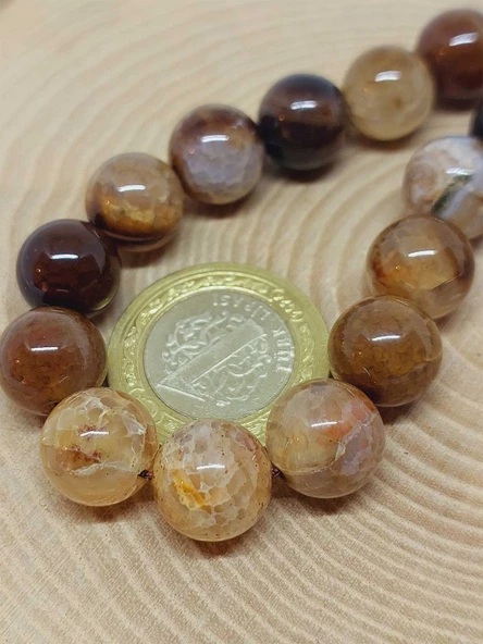 Akik Taşı 17lik Efe Tesbih 12mm (53378) - 3