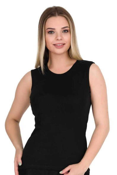 Berrak Kadın Sıfır Kol Atlet 6'Lı Paket - 2131  Beyaz XL - Resim 3