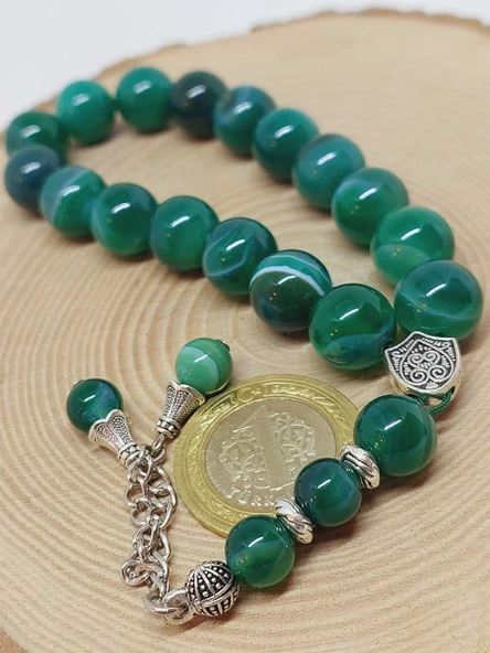 Akik Taşı 17lik Efe Tesbih 12mm (53376) - Resim 5