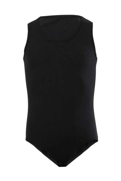 Namaldı Kız Çocuk Geniş Askı Body 6 Adet  - 462   Siyah 6-8 Yaş - Resim 2
