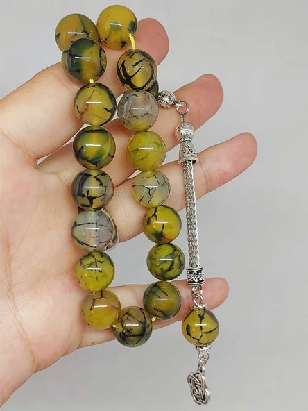 Akik Taşı 17lik Efe Tesbih 12mm (53364) - 4