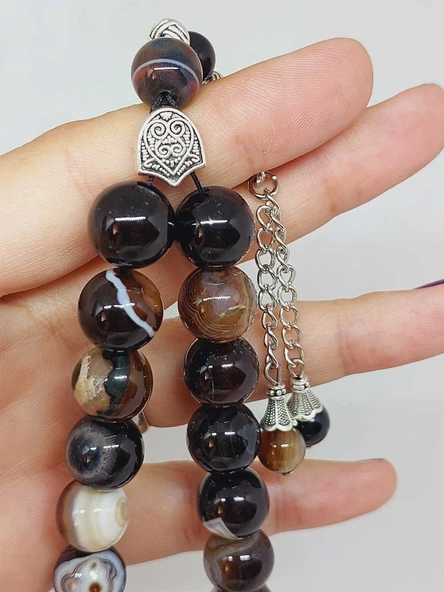 Akik Taşı 17lik Efe Tesbih 12mm (53366) - Resim 4