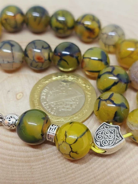 Akik Taşı 17lik Efe Tesbih 12mm (53364) - 3