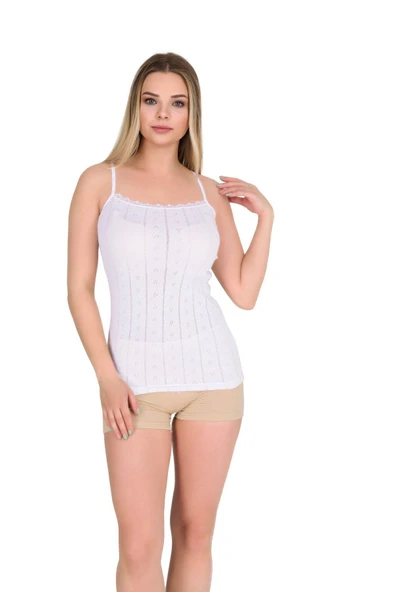 Berrak Kadın İnce Askılı Atlet 8050 - 6 Adet  Siyah 3XL - Resim 2