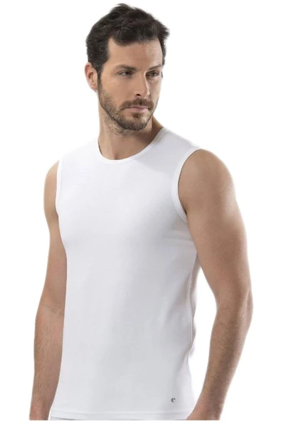 Anıt Erkek Modal 0 Yaka Sıfır Kol Atlet 1202 - 6 Adet   Siyah S - Resim 4