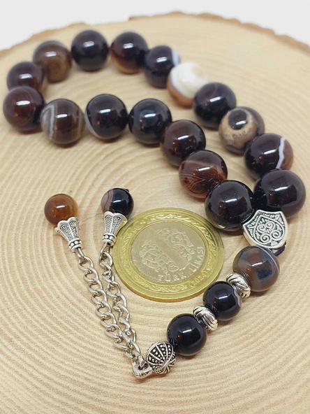 Akik Taşı 17lik Efe Tesbih 12mm (53366) - Resim 5