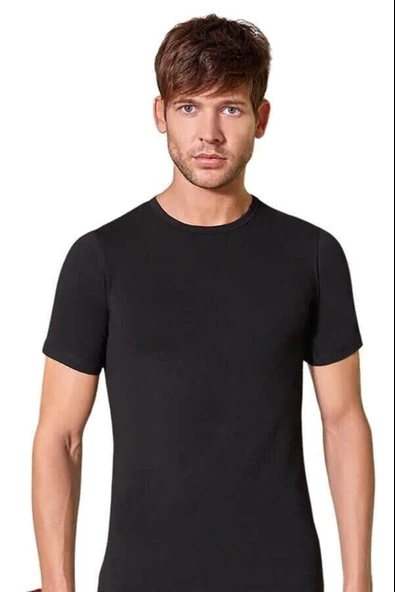 Berrak Erkek Modal 0 Yaka Likralı Atlet 1038 - 1 Adet  Beyaz S - Resim 4