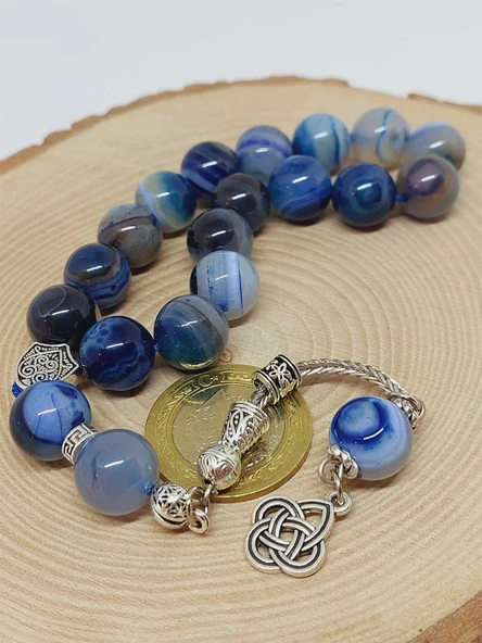 Akik Taşı 17lik Efe Tesbih 12mm (53360) - Resim 5