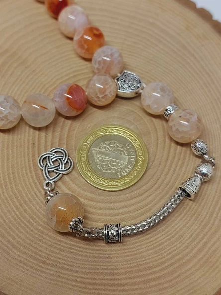 Akik Taşı 17lik Efe Tesbih 12mm (53356) - Resim 5