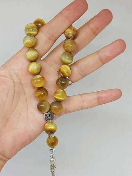 Golden Kaplangözü Taşı 17lik Efe Tesbih 12mm (53358)
