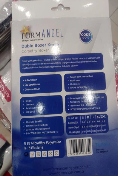 Form Angel Erkek Duble Boxer Korse 6013 - 2 Adet  Siyah L - XL - Resim 7