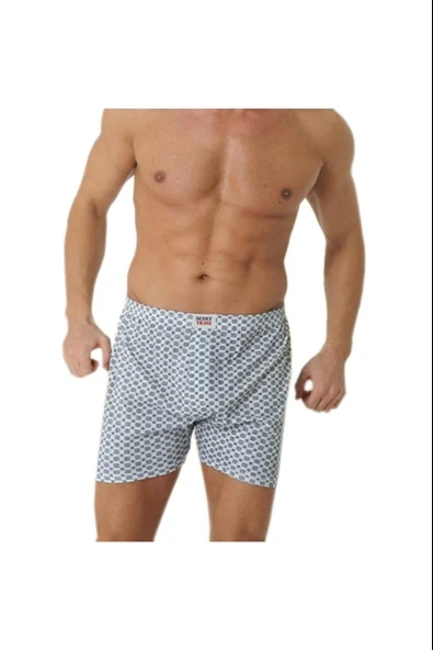 Sedef Yıldızı Erkek Desenli Penye Boxer 1012 - 3 Adet  2XL Karışık Renk ürün görseli