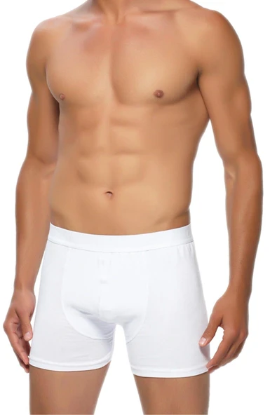 Gümüş Erkek Likralı Penye Boxer 4018 - 6 Adet  XL Siyah - Resim 2