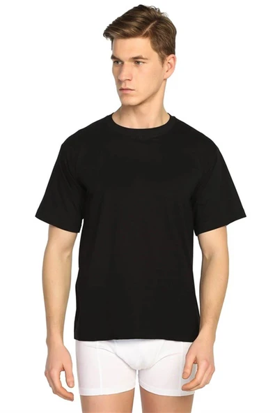 Sedef Yıldızı Erkek Penye Sıfır Yaka Renkli Fanila Atlet 1008 - 6 Adet  Gri 2XL - Resim 3