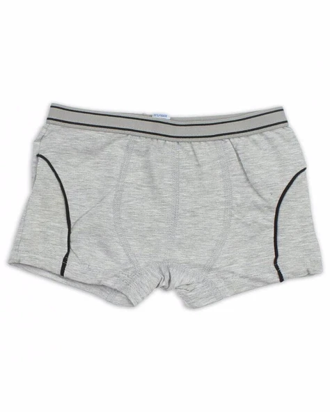 TUTKU 0133 ERKEK ÇOCUK LİKRALI BOXER 6 Adet   Beyaz 4 (7-8 YAŞ) - Resim 3