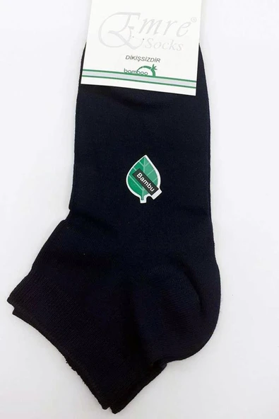 6 Çift Bambu Kısa Patik Erkek Çorap Emre  Gri 40-44 - Resim 6