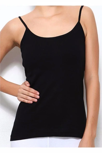 Yıldız Kadın Süper İnce İp Askılı Atlet 3'Lü Paket -2245-2246-2247  Beyaz XL - Resim 9