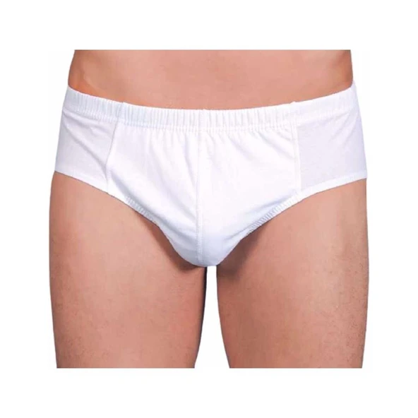 Berrak 1050 Erkek Slip Külot 12 Adet   Beyaz 2XL - Resim 2