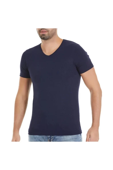 Yıldız Erkek Modal Pamuk V Yaka Fanila T-Shirt  XL Siyah - Resim 6