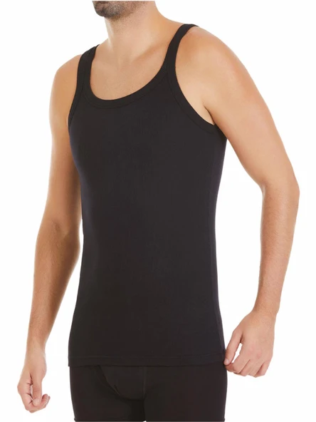 Yıldız Erkek Likralı Kaşkorse Bady Atlet - 6 Adet  Beyaz XL - Resim 4