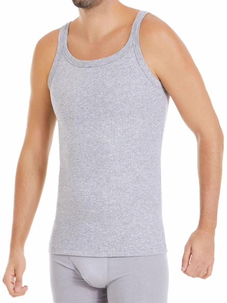 Yıldız Erkek Likralı Kaşkorse Bady Atlet - 6 Adet  Beyaz XL - Resim 5