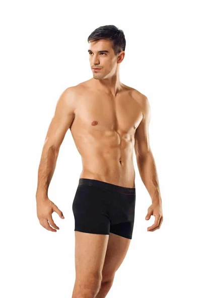6 Adet Namaldı 128 Licralı Erkek Boxer  XL Siyah