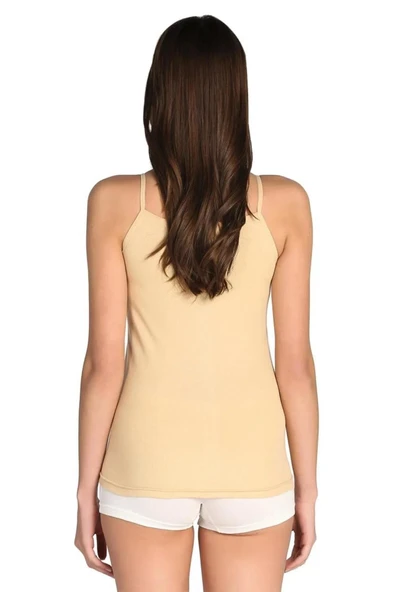 Tutku Kadın Ribana İp Askılı Renkli Atlet 0135BST - 6 Adet  Gri S - Resim 5