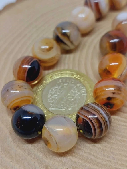 Akik Taşı 17lik Efe Tesbih 12mm (53392) - Resim 3