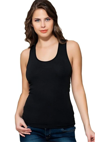 Yıldız Kadın Süper İnce Geniş Askılı Büyük Beden Atlet 3'Lü Paket -2315-2316  Beyaz 2XL - Resim 5