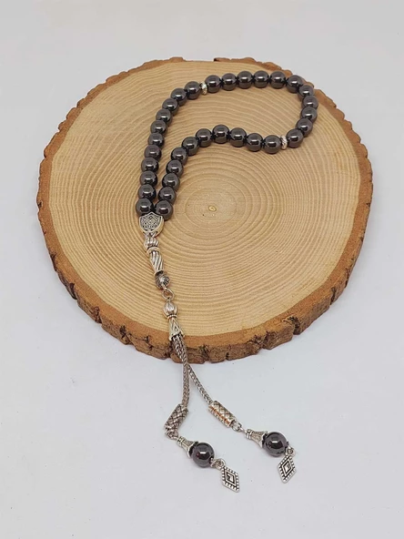 Hematit Taşı Tesbih 33Lük 8mm (3614) - Resim 2