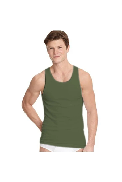 Seher Yıldızı Erkek Askılı Klasik Renkli Atlet - 6 Adet  Siyah M - Resim 4