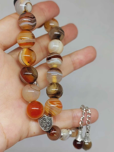 Akik Taşı 17lik Efe Tesbih 12mm (53392) - Resim 4