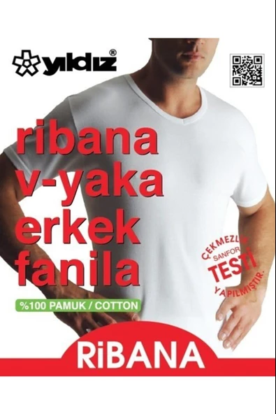 Yıldız Erkek Ribana V Yaka Body Atlet - 3 Adet  Siyah M - Resim 3