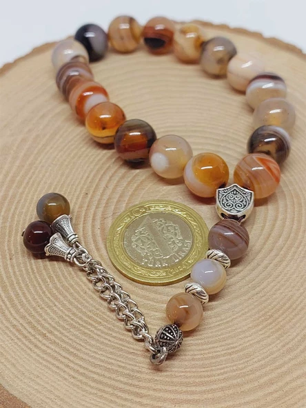 Akik Taşı 17lik Efe Tesbih 12mm (53392) - Resim 5