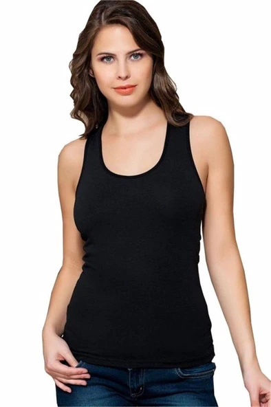 Yıldız Kadın Süper İnce Geniş Askılı Büyük Beden Atlet 3'Lü Paket -2315-2316  Beyaz 2XL - Resim 7