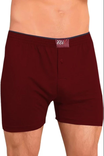Tutku Elit Erkek Havlu Bel Penye Boxer 1101 - 9 Adet  Bordo 2XL