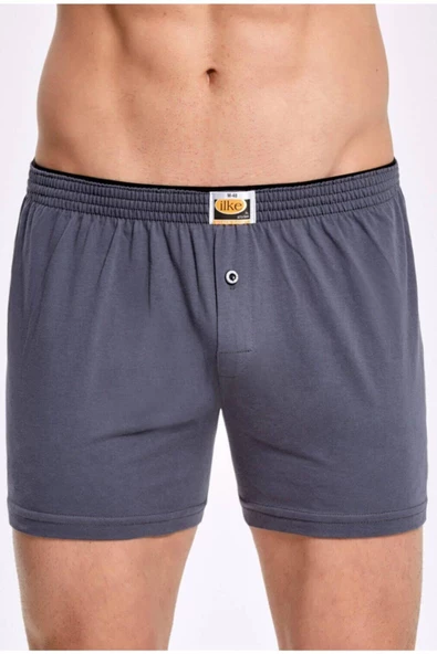 İlke Erkek Penye Boxer 011 - 3 Adet  2XL Antrasit